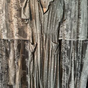 Bohme Gray Puff Sleeve Sundress